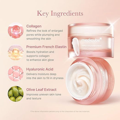 Medicube Crema Facial Triple Collagen - Hidratación y Firmeza con Elastina