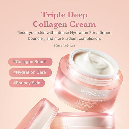 Medicube Crema Facial Triple Collagen - Hidratación y Firmeza con Elastina