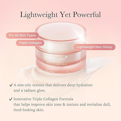 Medicube Crema Facial Triple Collagen - Hidratación y Firmeza con Elastina